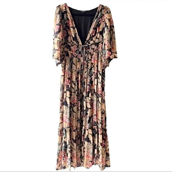 Love Sam Dark Wonder Bohemian Floral Maxi Dress Size Small - Picture 8 of 15